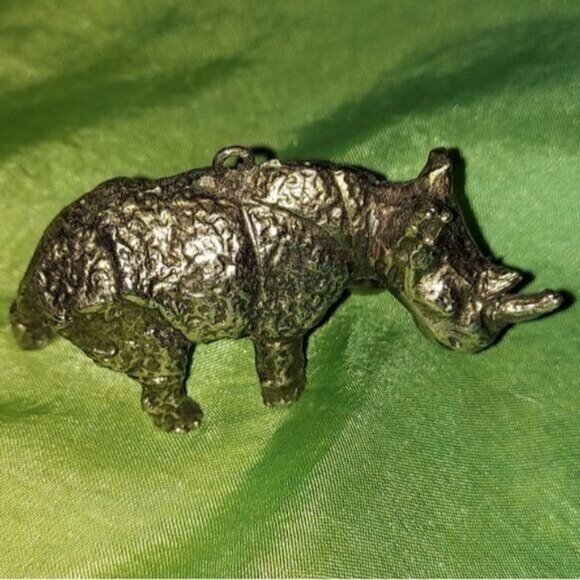 Duratex Rhinoceros Vintage Charm Pendant - Picture 8 of 15
